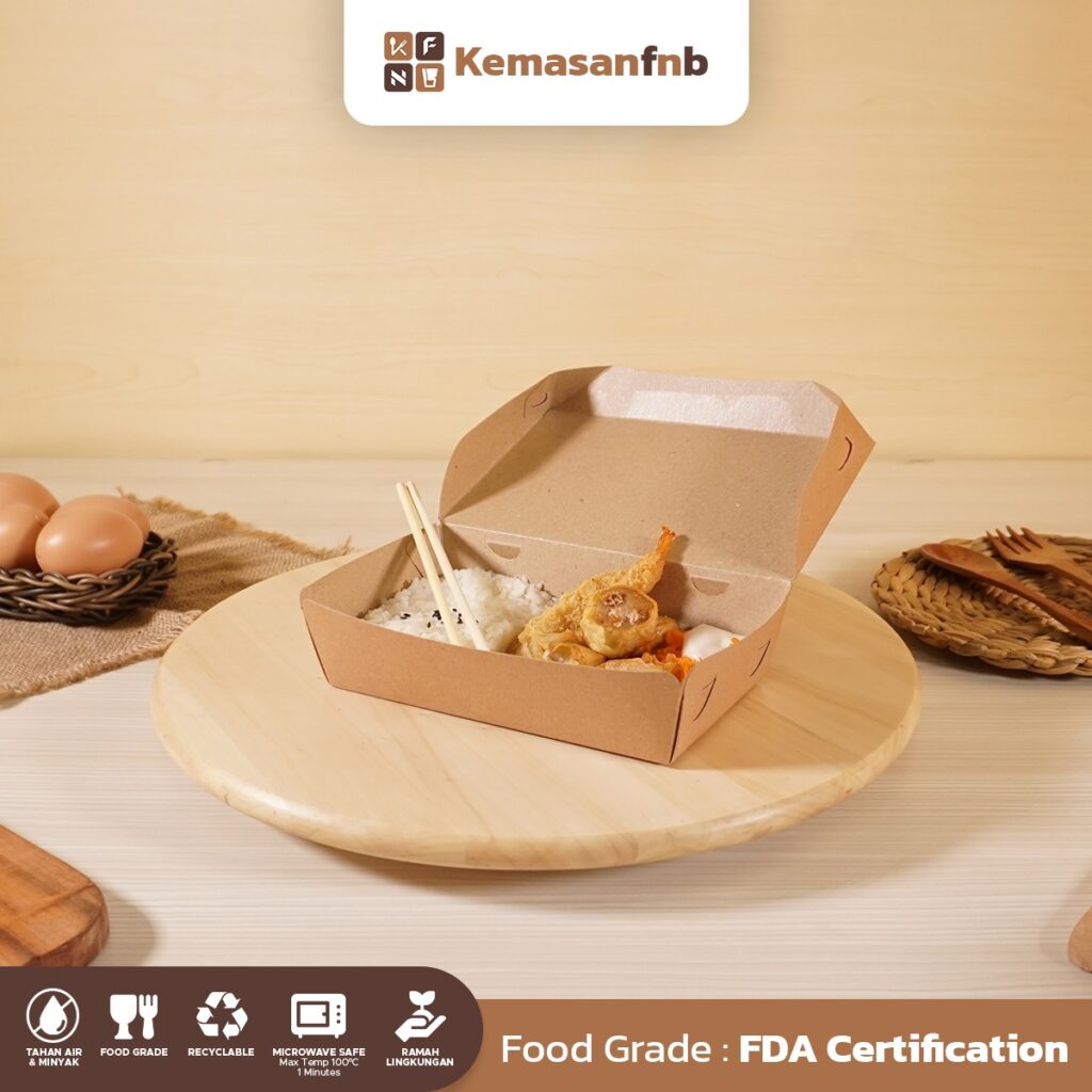 paper lunch box kemasan makanan yang ramah lingkungan dan aman