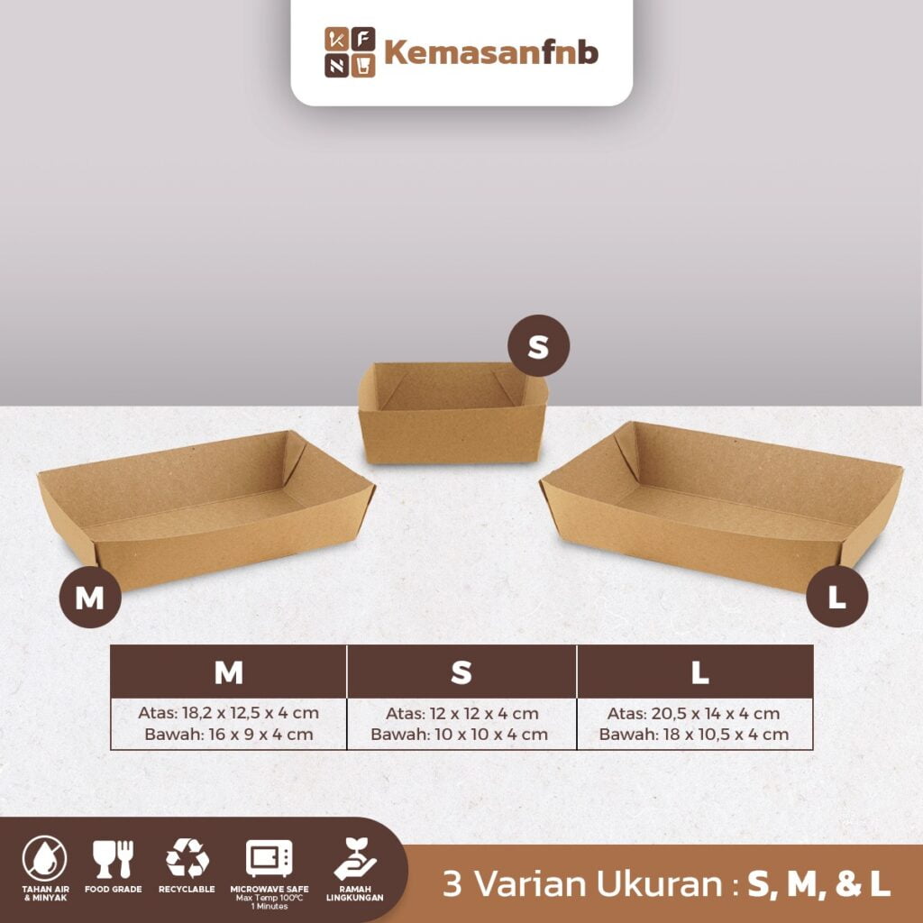 ukuran kemasan kertas kraft