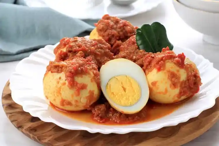 telur balado, ide lauk nasi kotak