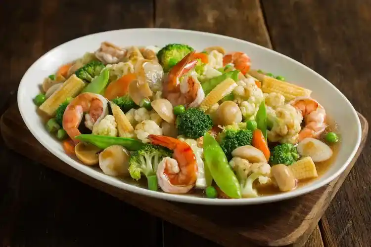 tumis capcay, menu nasi kotak harga 15000