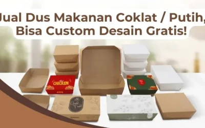 Jual Dus Makanan Coklat / Putih, Bisa Custom Desain Gratis!