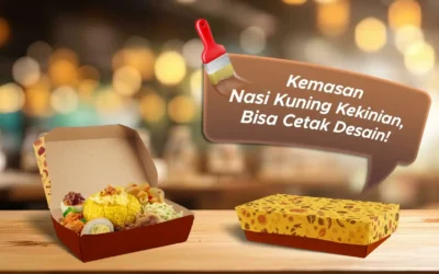 Kemasan Nasi Kuning Kekinian, Bisa Cetak Desain!