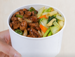ide menu rice bowl ayam lada hitam